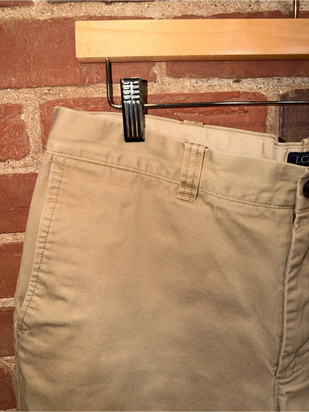 J. Crew Khaki Varick Chino Shorts - Neutral Beige Sz 33